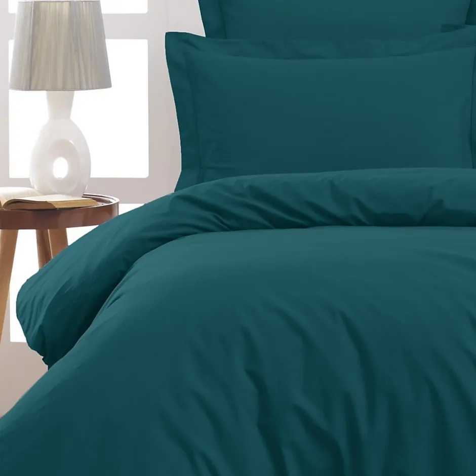 Sensei Maison Lot de 2 taies d'oreiller en percale de coton Petrol 65x65 cm SOFT PERCALE Best