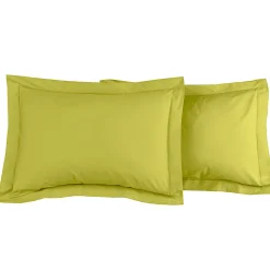 Sensei Maison Lot de 2 taies d'oreiller en percale de coton Citronelle 50x70 cm SOFT PERCALE