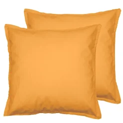 Sensei Maison Lot de 2 taies d'oreiller en coton Caramel 65x65 cm STUDIO Hot