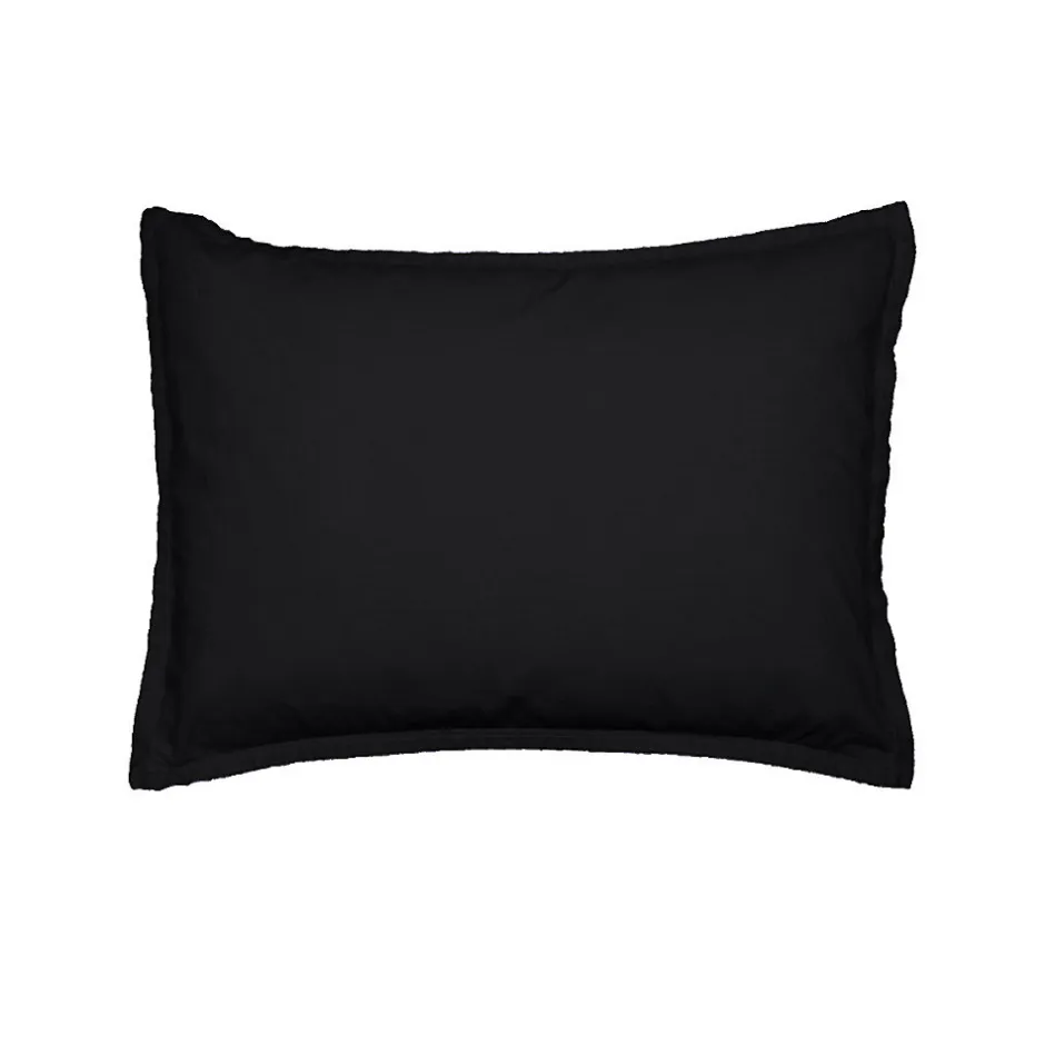 Sensei Maison Lot de 2 taies d'oreiller en flanelle de coton Anthracite 50x70 cm KLAPPEN