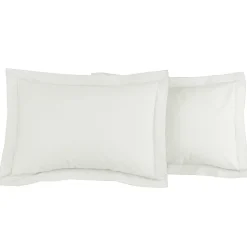 Sensei Maison Lot de 2 taies d'oreiller en percale de coton Ecru 50x70 cm SOFT PERCALE Online