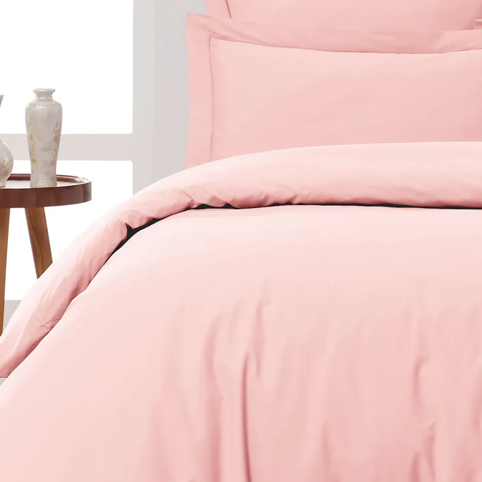 Sensei Maison Lot de 2 taies d'oreiller en percale de coton Poudre 65x65 cm SOFT PERCALE New