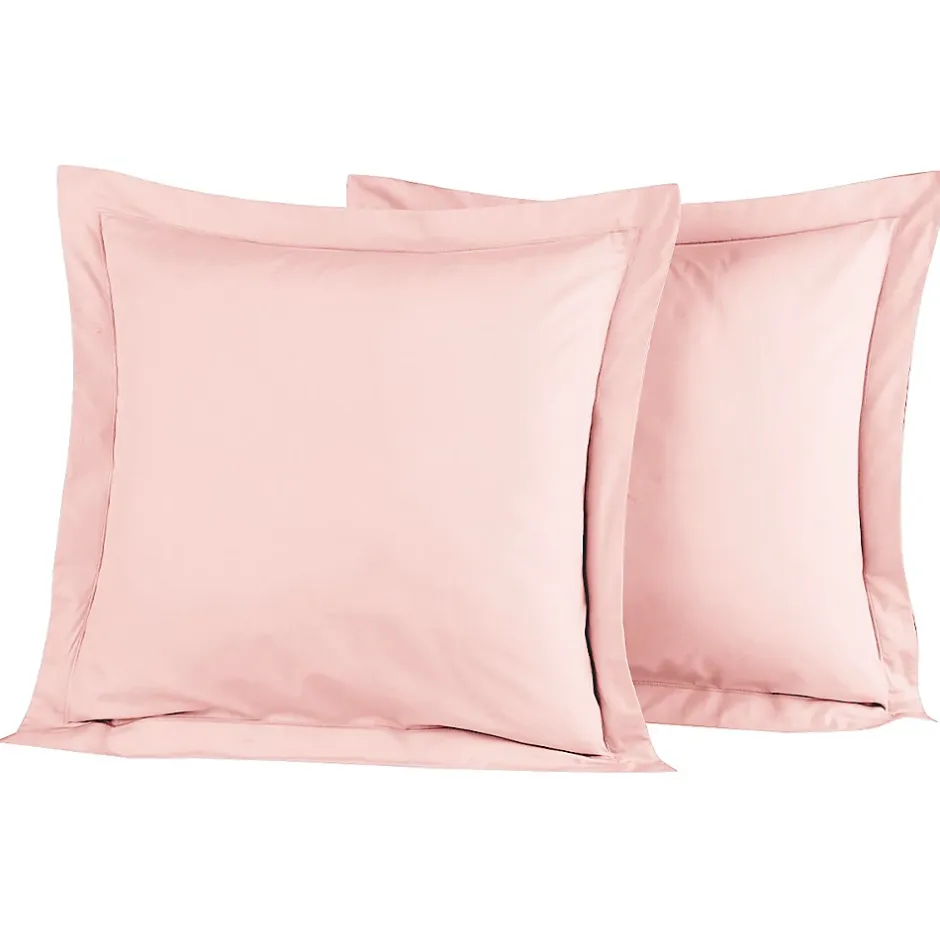 Sensei Maison Lot de 2 taies d'oreiller en percale de coton Poudre 65x65 cm SOFT PERCALE New