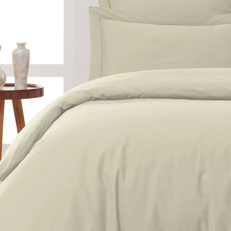 Sensei Maison Lot de 2 taies d'oreiller en percale de coton Ficelle 65x65 cm SOFT PERCALE