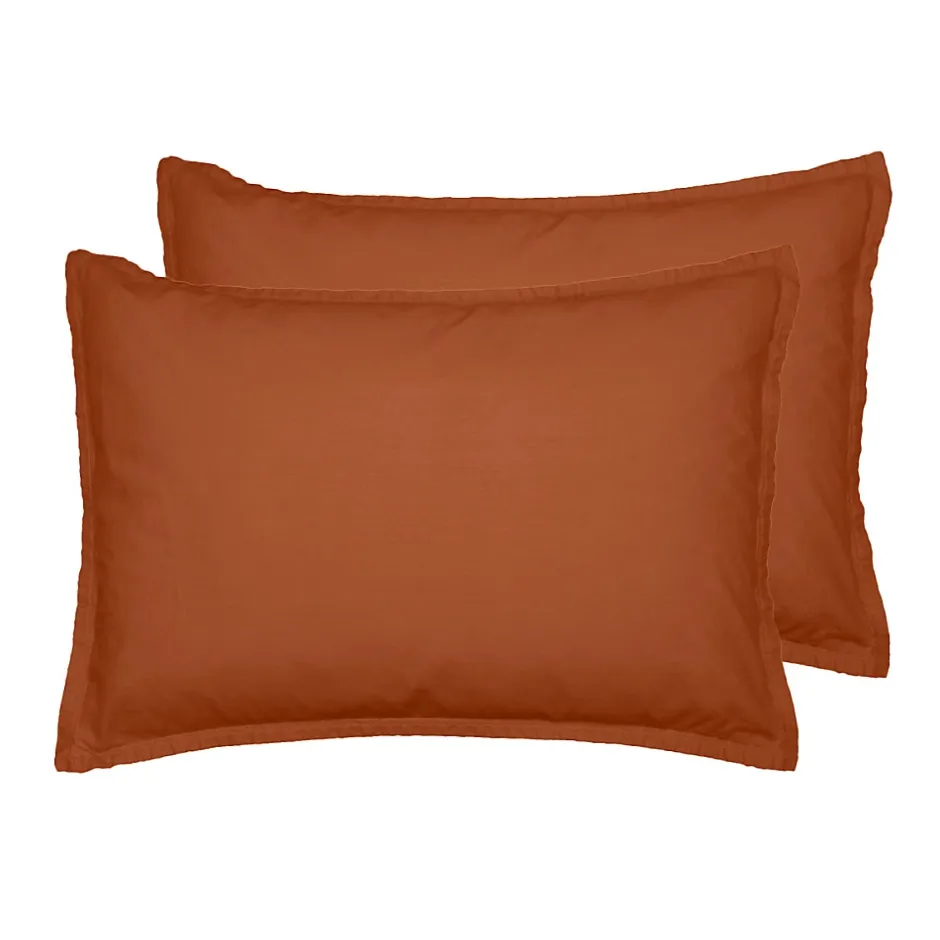 Sensei Maison Lot de 2 taies d'oreiller en flanelle de coton Auburn 50x70 cm KLAPPEN Outlet