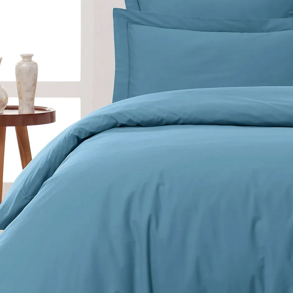 Sensei Maison Lot de 2 taies d'oreiller en percale de coton Cobalt 50x70 cm SOFT PERCALE