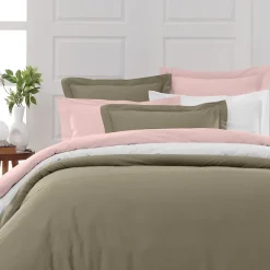 Sensei Maison Lot de 2 taies d'oreiller en percale de coton Taupe 50x70 cm SOFT PERCALE New