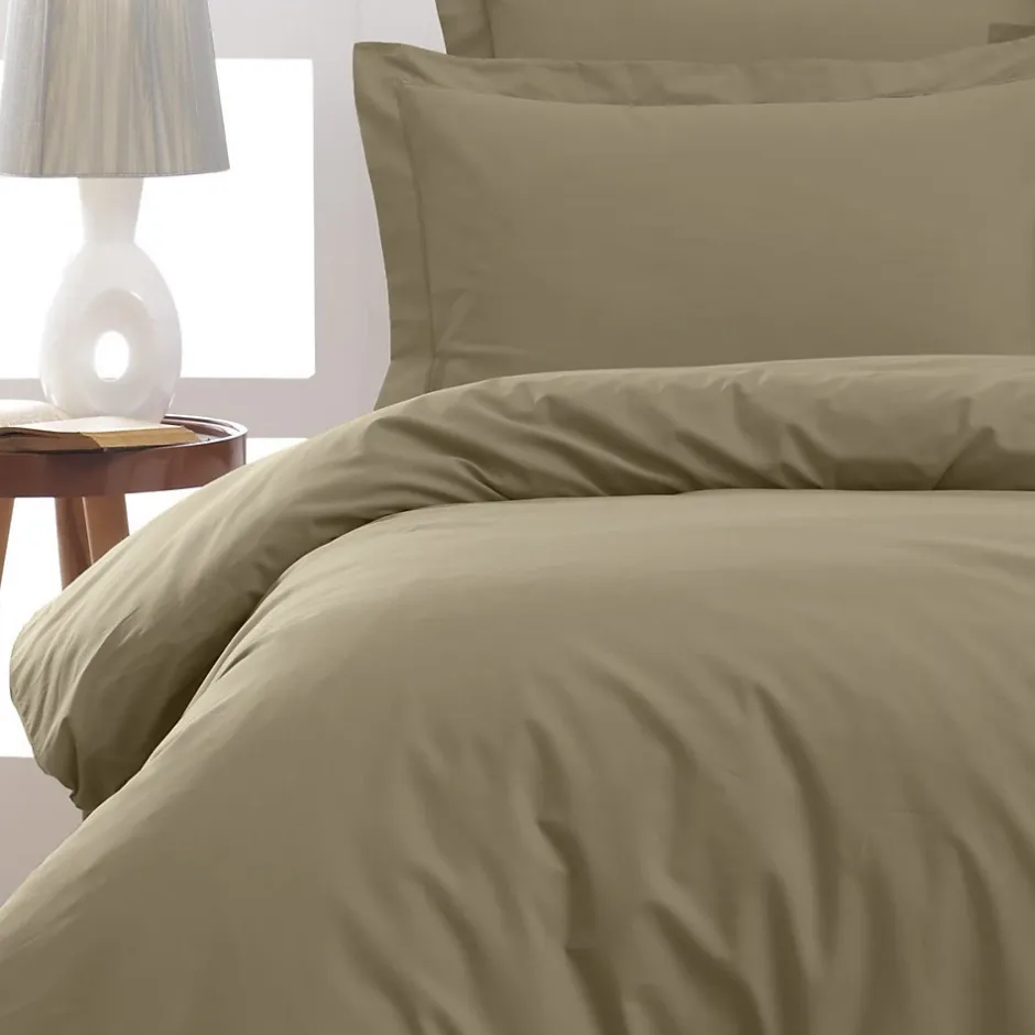 Sensei Maison Lot de 2 taies d'oreiller en percale de coton Taupe 50x70 cm SOFT PERCALE New