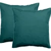 Vent Du Sud Lot de 2 taies d'oreiller percale pur coton peigné longues fibres 80 fils/cm² - Bleu canard - Lot de 2 taies d'oreille Outlet