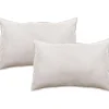 Vent Du Sud Lot de 2 taies d'oreiller Palace pur coton teint lavé 63 fils/cm² - Palace Naturel - Lot de 2 taies d'oreiller 50 x 70