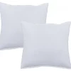Vent Du Sud Lot de 2 taies d'oreiller Palace pur coton teint lavé 63 fils/cm² - Palace Neige - Lot de 2 taies d'oreiller 65 x 65 c
