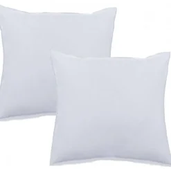Vent Du Sud Lot de 2 taies d'oreiller Palace pur coton teint lavé 63 fils/cm² - Palace Neige - Lot de 2 taies d'oreiller 65 x 65 c
