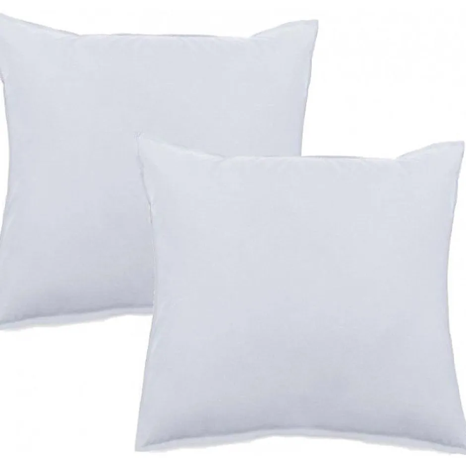Vent Du Sud Lot de 2 taies d'oreiller Palace pur coton teint lavé 63 fils/cm² - Palace Neige - Lot de 2 taies d'oreiller 65 x 65 c