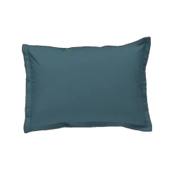 Future Home Lot de 2 taies d'oreiller unies en coton finition bourdon 50x70cm