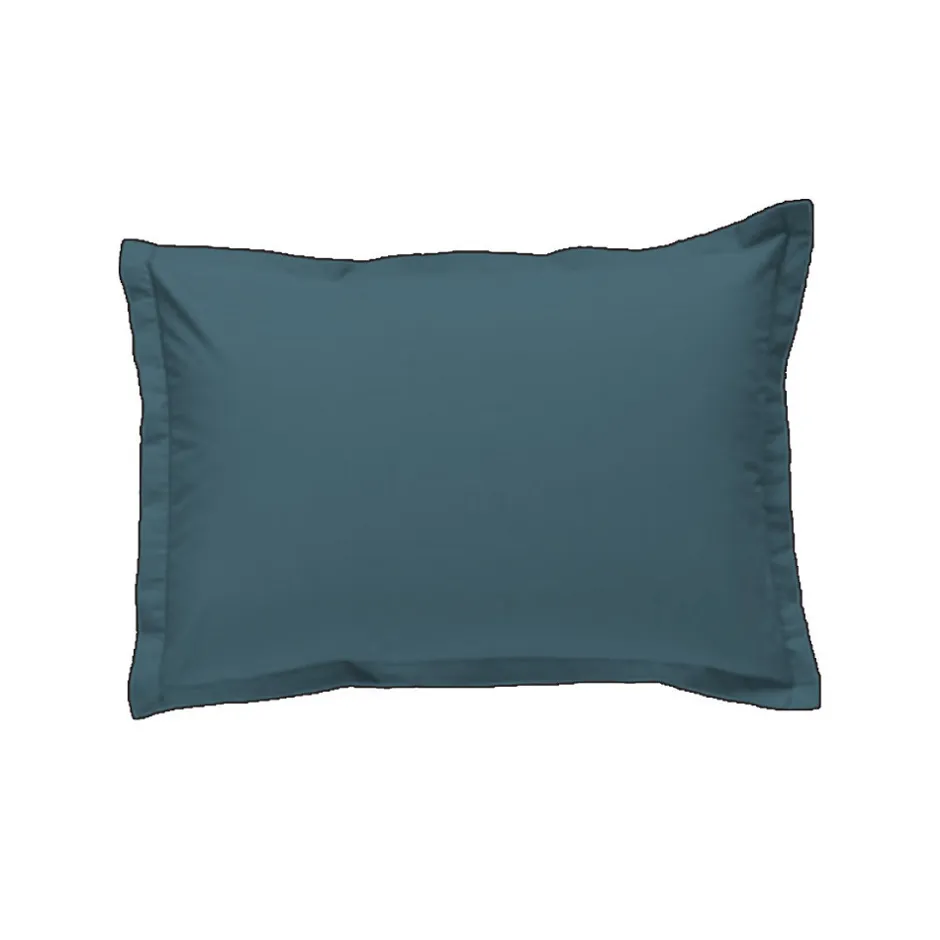 Future Home Lot de 2 taies d'oreiller unies en coton finition bourdon 50x70cm