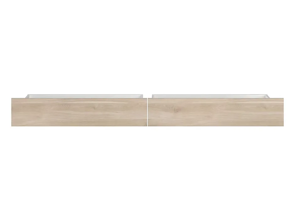 Vente-unique Lot de 2 tiroirs pour lit en 120, 140, 160 et 180 cm - Coloris : Naturel - TENALIA New