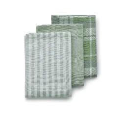 Kela Lot de 3 torchons de cuisine Pasado vert olive