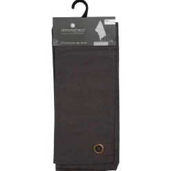 Atmosphera Créateur D'Intérieur Lot de 2 torchons imprimés - coton - gris foncé - 45x70 cm - Atmosphera Outlet