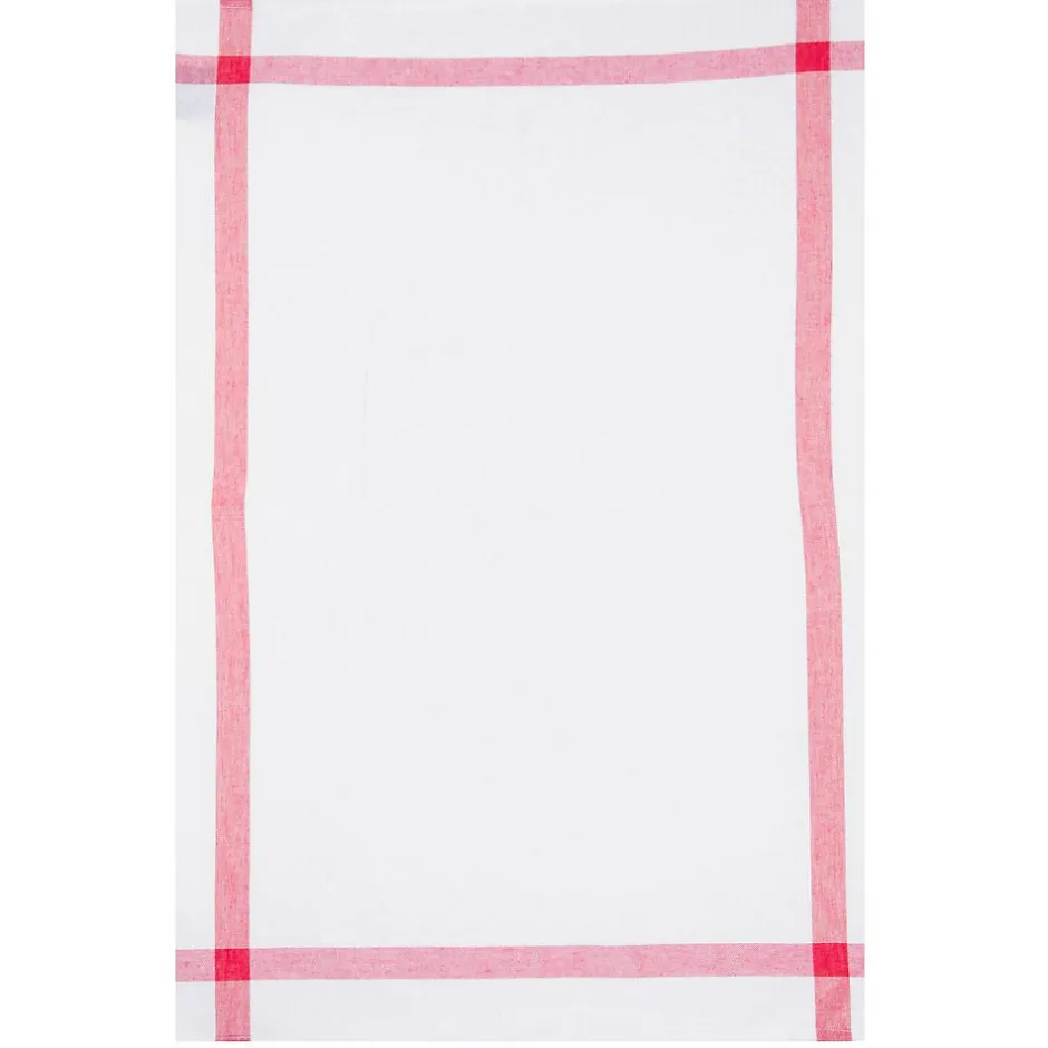 Atmosphera Créateur D'Intérieur Lot de 2 torchons imprimés - coton - rouge et blanc - 45x70 cm - Atmosphera