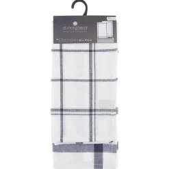 Atmosphera Créateur D'Intérieur Lot de 2 torchons imprimés - coton - bleu - 45x70 cm - Atmosphera Discount
