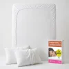 Sweetnight Lot Protège-Matelas 140x190 + 2 Protège-Oreillers 65x65 - Bouclette Éponge Coton Absorbante