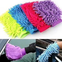 Magneticland Lot spécial de 4 gants Chenille Microfibre multicolores