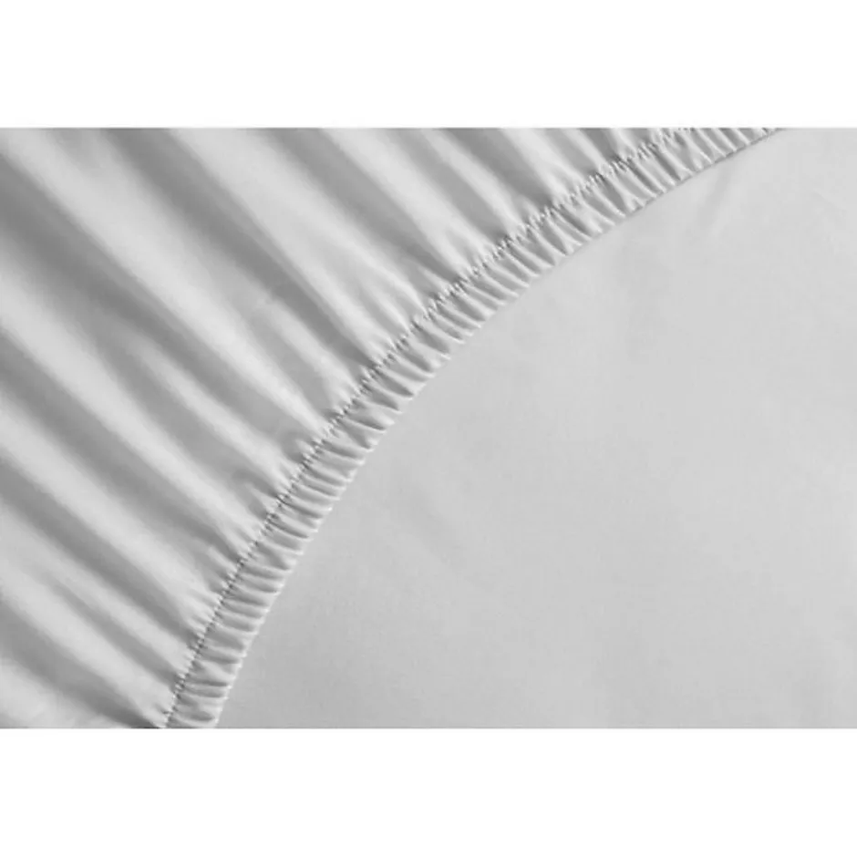 Lovely Home Drap Housse 100% Coton 180x200cm - Bonnet 35cm - Blanc