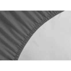 Lovely Home Drap Housse 100% coton 180x200x30 cm gris foncé