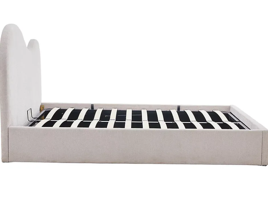 Best Mobilier Lucas - lit coffre - 160x200 cm - en velours texturé - Discount