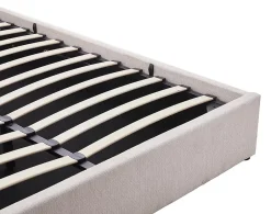 Best Mobilier Lucas - lit coffre - 160x200 cm - en velours texturé - Discount