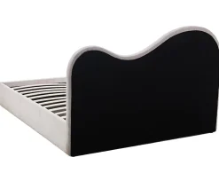 Best Mobilier Lucas - lit coffre - 160x200 cm - en velours texturé - Discount
