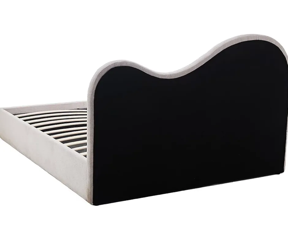 Best Mobilier Lucas - lit coffre - 160x200 cm - en velours texturé - Discount
