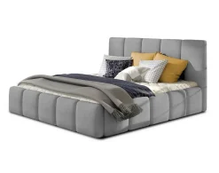 Best Mobilier Lucea - lit coffre - 160x200 - sommier inclus - en velours - Outlet