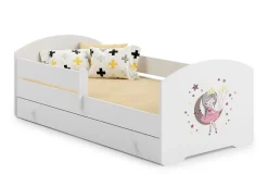 Kobi LUK lit enfant avec tiroir et barreau 160x80 princesse endormie Discount
