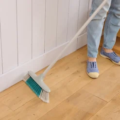 GoodHome Manche à balais en métal gris clair L.117cm Hot