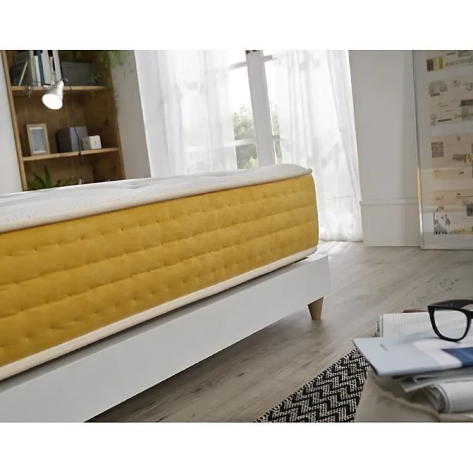 Eccox Matelas - ECCO - Elite Gold - 80x200 cm - Mousse à Mémoire - Épaisseur 25 cm - Anti-acarien