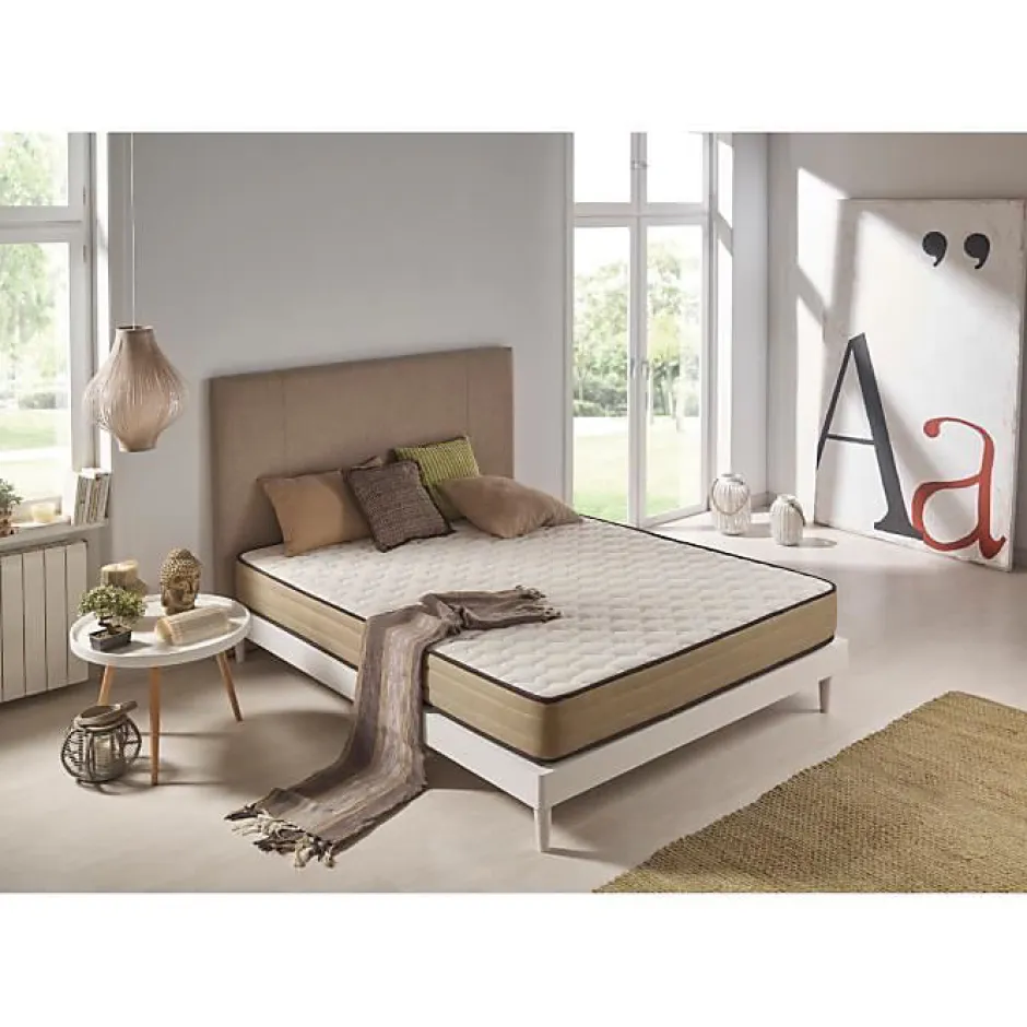 Eccox Matelas - - Luxury Bamboo Confort - 120x200 cm - Hauteur 21 cm - Anti-bactérien