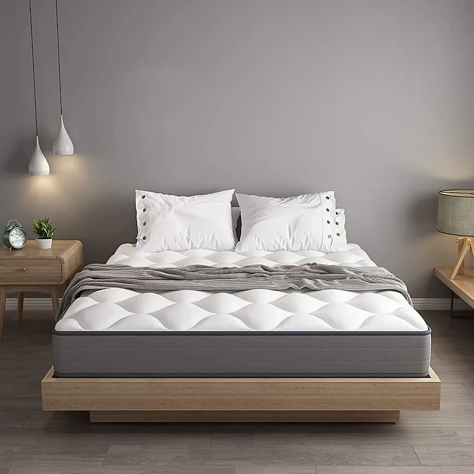 Teeno Matelas à ressorts 140 x 200 cm, 20 cm d'épaisseur, 7 zones ergonomiques Best