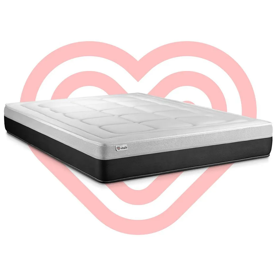 Vitalit Matelas Ressorts ensachés et mémoire de forme - Confort : Ferme
