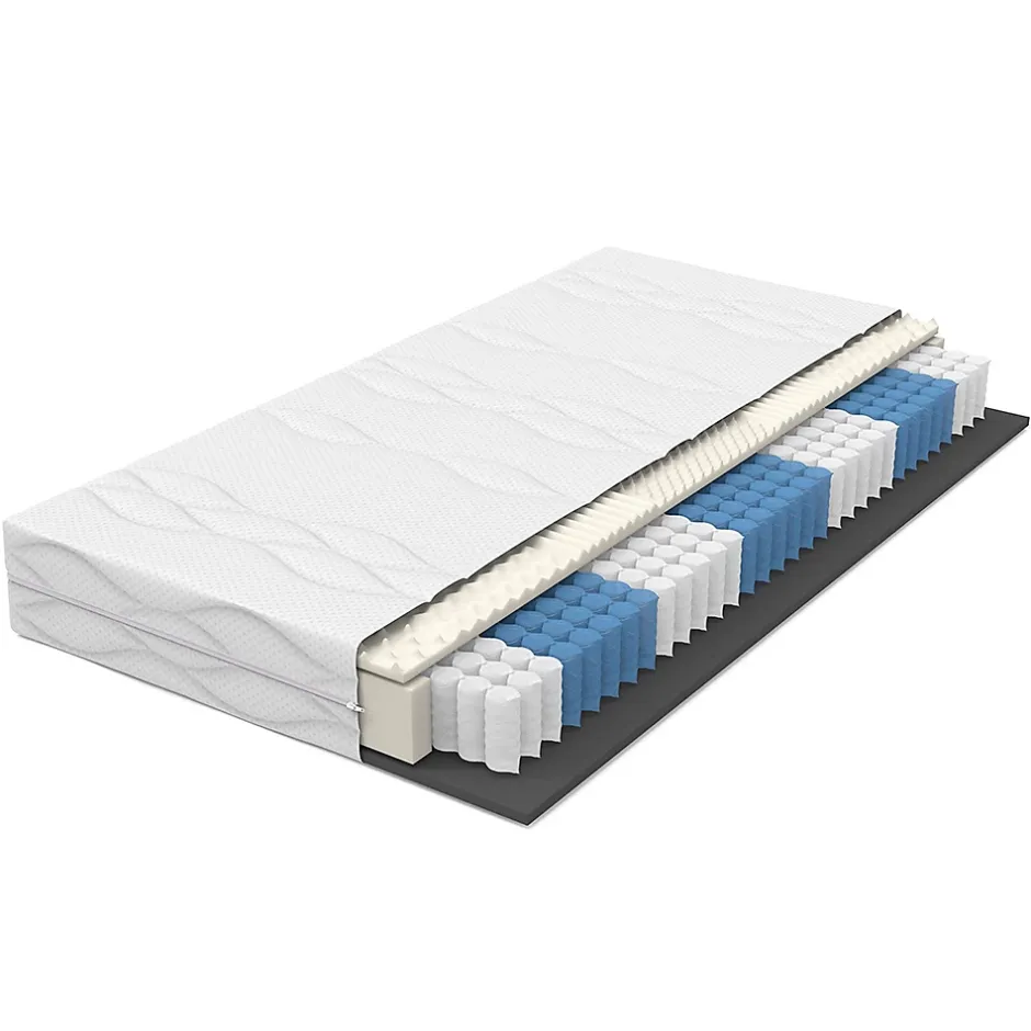Blackcolors Matelas à ressorts ensachés Ortho Medic 160x200cm, H3, certifié Oeko-Tex, ergonomique 7 zones, hauteur 20cm, fabriqué en CHINE Outlet