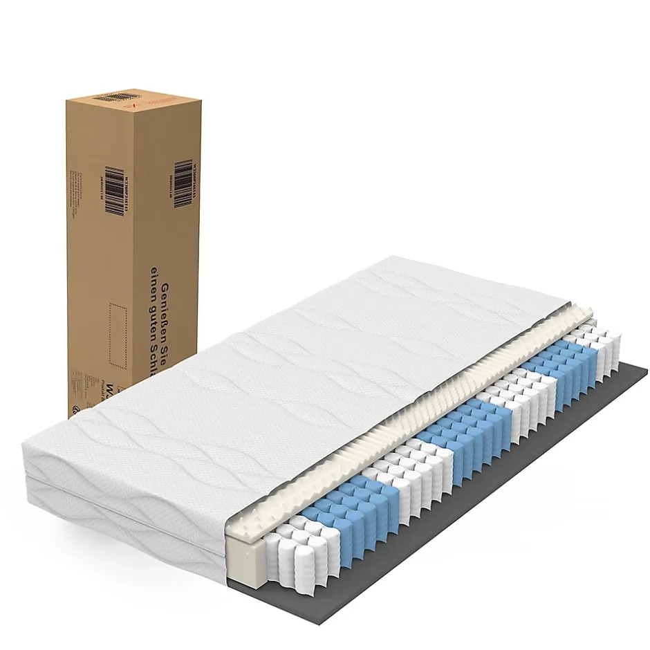 Blackcolors Matelas à ressorts ensachés Ortho Medic 160x200cm, H3, certifié Oeko-Tex, ergonomique 7 zones, hauteur 20cm, fabriqué en CHINE Outlet