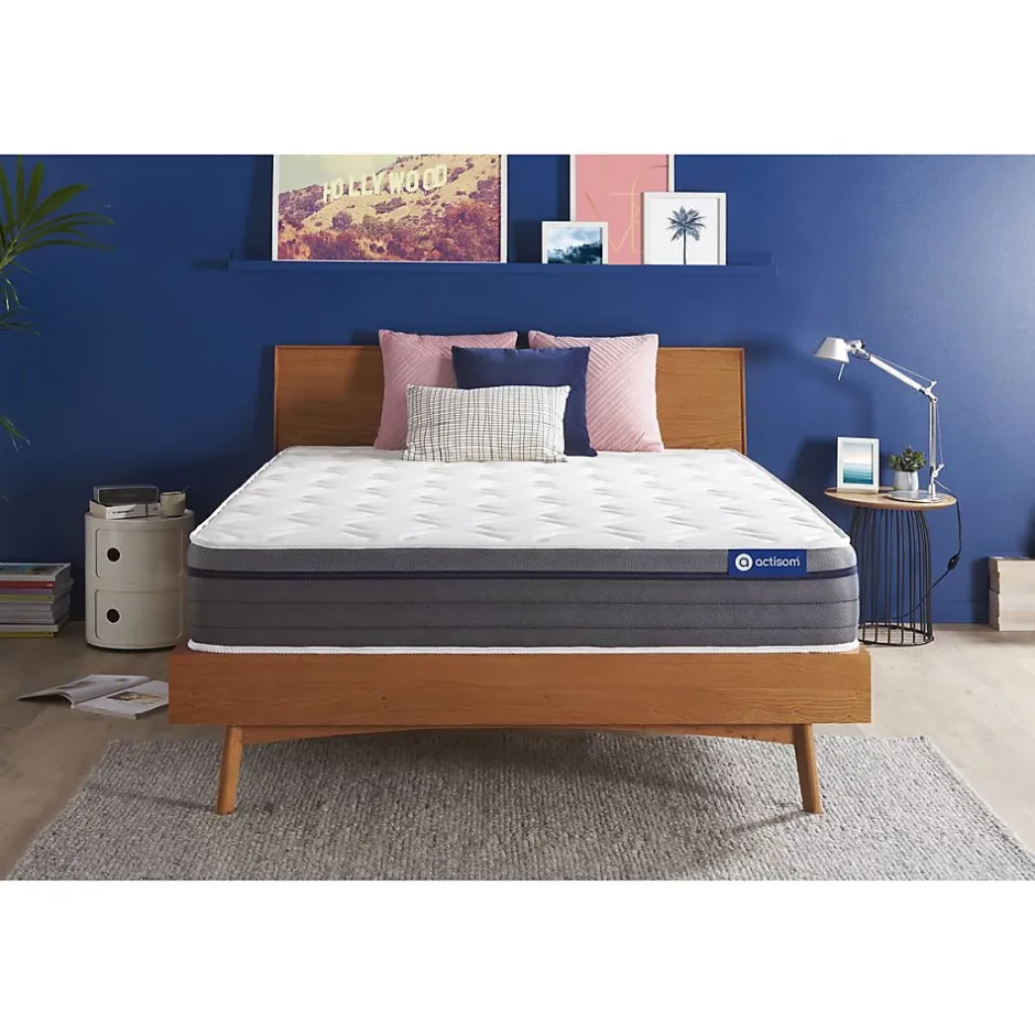 Actisom Matelas Ressorts ensachés et mémoire de forme - Confort : Equilibré New