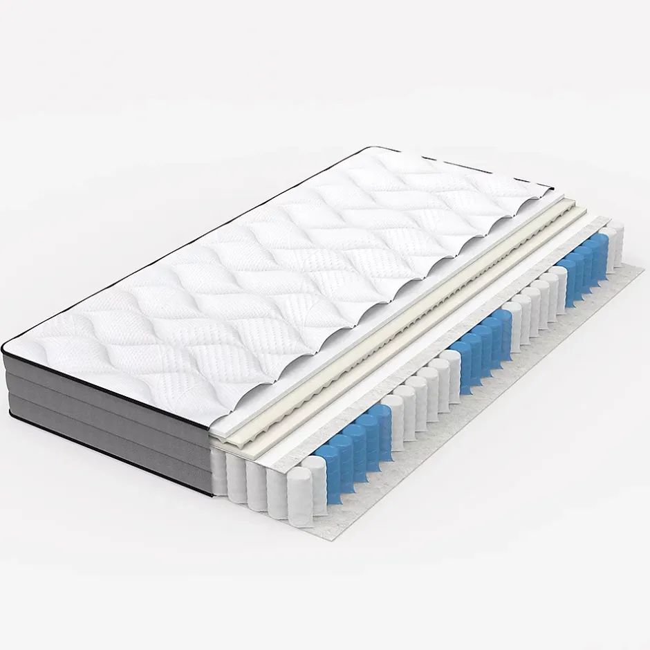 Blackcolors Matelas à ressorts ensachés ergonomique 7 zones,140x200cm,Hauteur 20cm,Dureté H3/Certifié Oeko-Tex Sale