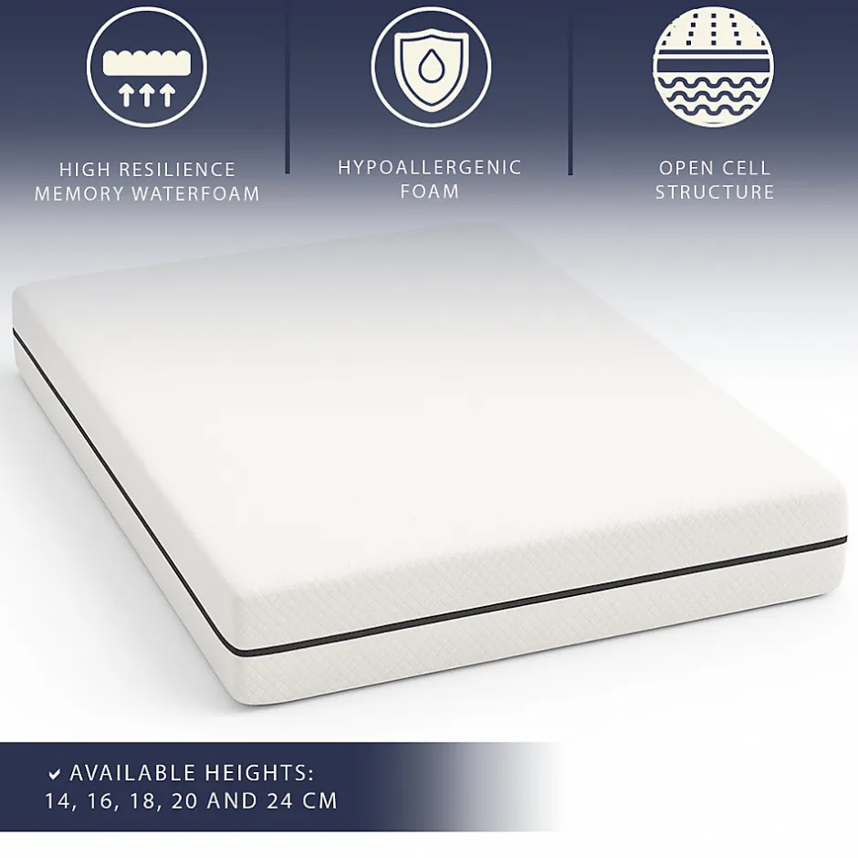 The White Stone Matelas 90 X 200 Hauteur 20 cm Orthopédique Hypoallergénique Fabriqué en Italie