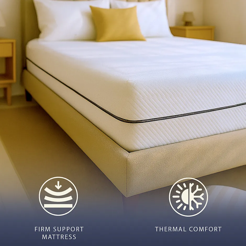 The White Stone Matelas 90 X 200 Hauteur 20 cm Orthopédique Hypoallergénique Fabriqué en Italie