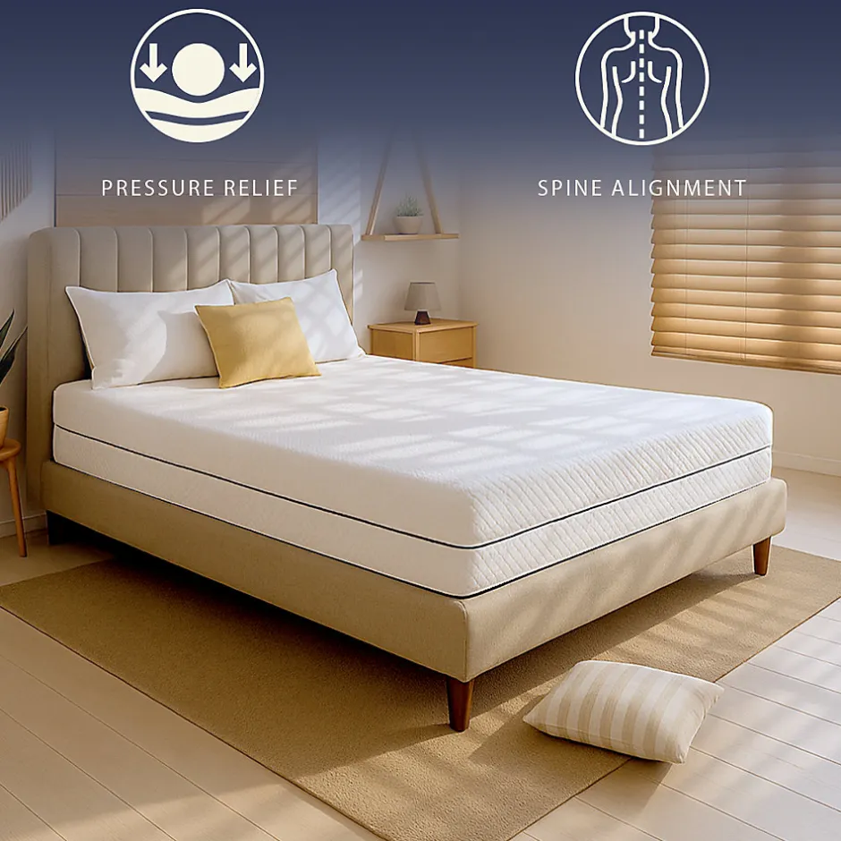 The White Stone Matelas 90 X 200 Hauteur 16 cm Orthopédique Hypoallergénique Fabriqué en Italie