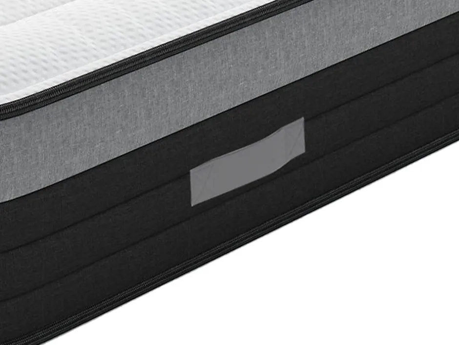 Vente-unique Matelas 90 x 200 cm hybride ressorts ensachés 7 zones et mémoire de forme ép.25cm - AMARANTE de NATUREA