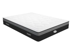 Vente-unique Matelas 160 x 200 cm hybride ressorts ensachés 7 zones et mémoire de forme ép.25cm - AMARANTE de NATUREA