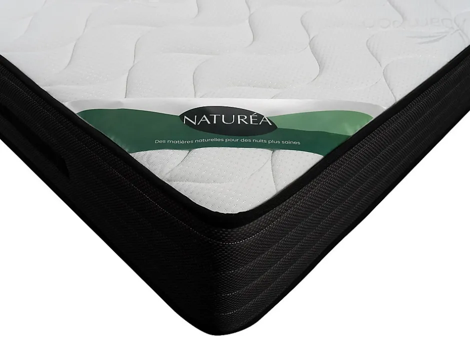 Vente-unique Matelas 160 x 200 cm mousse et coutil bambou ép.25cm - BERENDI de NATUREA