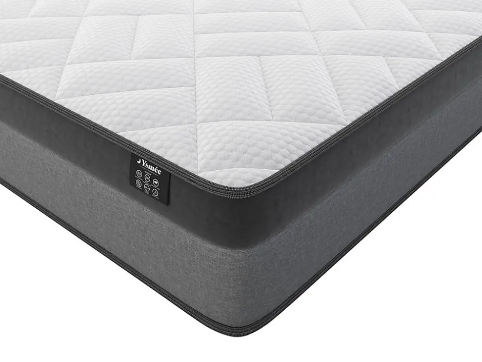 Vente-unique Matelas 140 x 190 cm ressorts ensachés et mémoire de forme ép.24cm - ILLUSION de YSMÉE